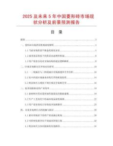 2025及未來5年中國菱形磚市場現(xiàn)狀分析及前景預(yù)測報(bào)告