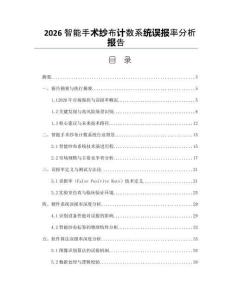 2026智能手术纱布计数系统误报率分析报告