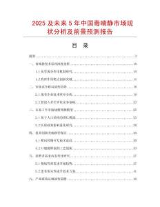 2025及未來5年中國毒喘靜市場(chǎng)現(xiàn)狀分析及前景預(yù)測(cè)報(bào)告