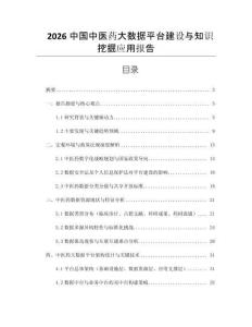 2026中國中醫(yī)藥大數(shù)據(jù)平臺建設(shè)與知識挖掘應(yīng)用報告