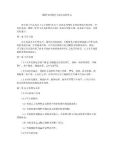 2025年跨境電子商務(wù)合作協(xié)議