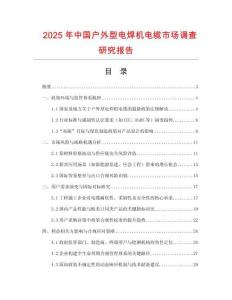 2025年中國戶外型電焊機電纜市場調查研究報告
