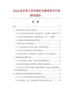 2026及未來5年環(huán)型燈支架項目可行性研究報告