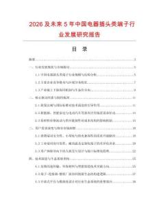 2026及未來(lái)5年中國(guó)電器插頭類(lèi)端子行業(yè)發(fā)展研究報(bào)告