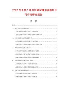 2026及未來5年雙功能深蹲訓練器項目可行性研究報告