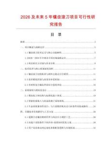 2026及未來5年鑲齒滾刀項目可行性研究報告