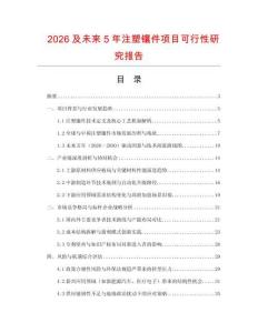 2026及未來5年注塑鑲件項(xiàng)目可行性研究報(bào)告