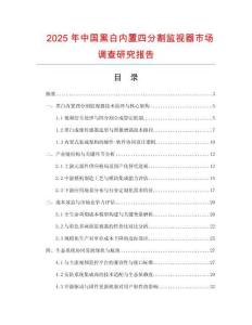 2025年中國黑白內置四分割監視器市場調查研究報告
