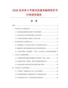 2026及未來(lái)5年板式連接電磁閥項(xiàng)目可行性研究報(bào)告