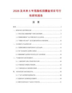 2026及未來5年甩脂機扭腰盤項目可行性研究報告