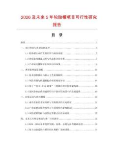 2026及未來5年輪胎帽項目可行性研究報告
