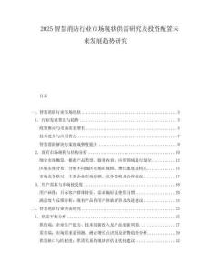 2025智慧消防行業市場現狀供需研究及投資配置未來發展趨勢研究