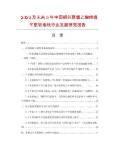 2026及未來5年中國銅芯聚氯乙烯絕緣平型軟電線行業發展研究報告