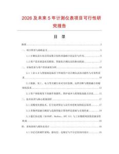 2026及未來5年計(jì)測儀表項(xiàng)目可行性研究報(bào)告