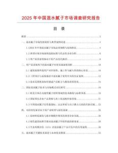 2025年中國混水膩子市場調查研究報告