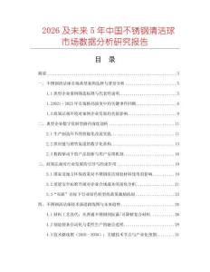 2026及未來5年中國不銹鋼清潔球市場數(shù)據(jù)分析研究報告