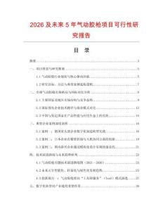 2026及未來5年氣動膠槍項目可行性研究報告