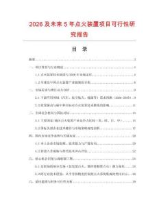 2026及未來5年點(diǎn)火裝置項(xiàng)目可行性研究報(bào)告
