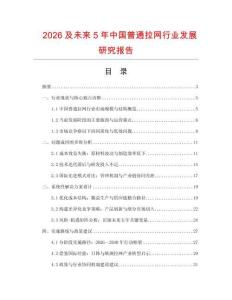 2026及未來5年中國普通拉網(wǎng)行業(yè)發(fā)展研究報(bào)告