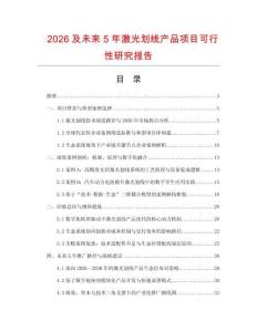2026及未來5年激光劃線產品項目可行性研究報告