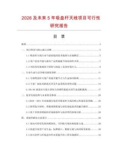 2026及未來5年吸盤桿天線項目可行性研究報告