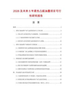2026及未來5年柔性凸版油墨項目可行性研究報告