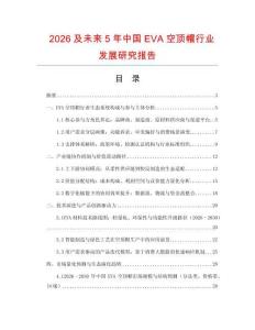 2026及未來5年中國EVA空頂帽行業發展研究報告