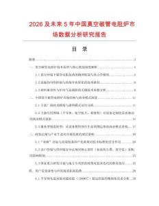 2026及未來5年中國(guó)真空碳管電阻爐市場(chǎng)數(shù)據(jù)分析研究報(bào)告
