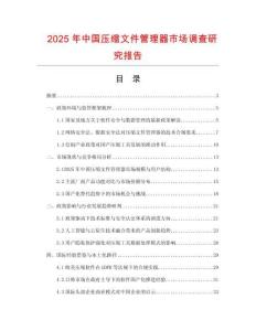 2025年中國壓縮文件管理器市場調查研究報告