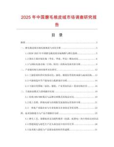 2025年中國磨毛桃皮絨市場調查研究報告