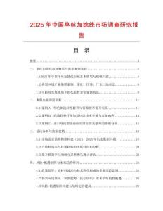 2025年中國(guó)單絲加捻線市場(chǎng)調(diào)查研究報(bào)告