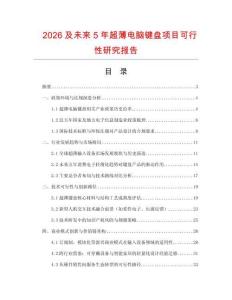 2026及未来5年超薄电脑键盘项目可行性研究报告