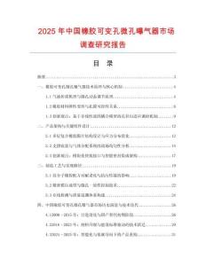 2025年中國橡膠可變孔微孔曝氣器市場調查研究報告