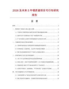 2026及未來5年鋰質(zhì)瓷項目可行性研究報告