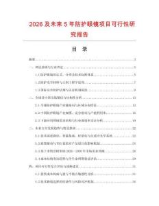 2026及未來5年防護眼鏡項目可行性研究報告