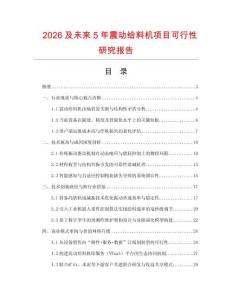 2026及未來5年震動給料機項目可行性研究報告