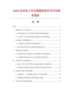 2026及未來5年衣架鋼扣項目可行性研究報告