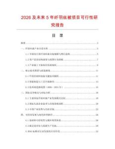 2026及未來5年纖羽絲被項目可行性研究報告