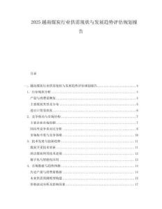 2025越南煤炭行業(yè)供需現(xiàn)狀與發(fā)展趨勢(shì)評(píng)估規(guī)劃報(bào)告