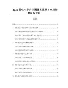 2026柔性電子產業園技術革新與市場潛力研究報告