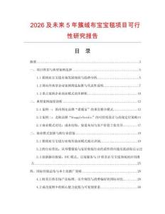 2026及未來5年簇絨布寶寶毯項(xiàng)目可行性研究報(bào)告