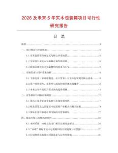 2026及未來5年實(shí)木包裝箱項(xiàng)目可行性研究報(bào)告
