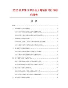 2026及未來5年外絲月彎項目可行性研究報告