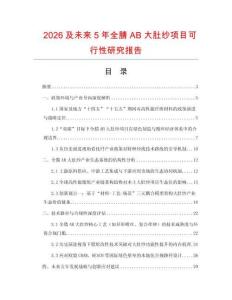 2026及未來5年全腈AB大肚紗項(xiàng)目可行性研究報(bào)告