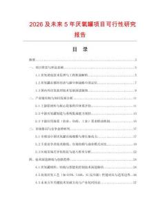 2026及未來(lái)5年厭氧罐項(xiàng)目可行性研究報(bào)告