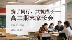 携手同行，共筑成长高二期末家长会