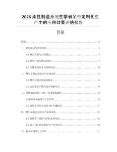 2026柔性制造系統在攀巖吊帶定制化生產中的應用效果評估報告