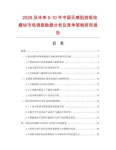 2026及未來5-10年中國無感阻容吸收模塊市場調查數據分析及競爭策略研究報告