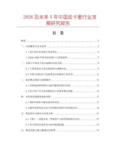 2026及未來5年中國皮卡套行業發展研究報告