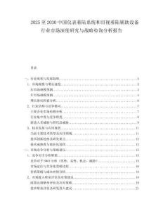 2025至2030中國(guó)儀表著陸系統(tǒng)和目視著陸輔助設(shè)備行業(yè)市場(chǎng)深度研究與戰(zhàn)略咨詢分析報(bào)告
